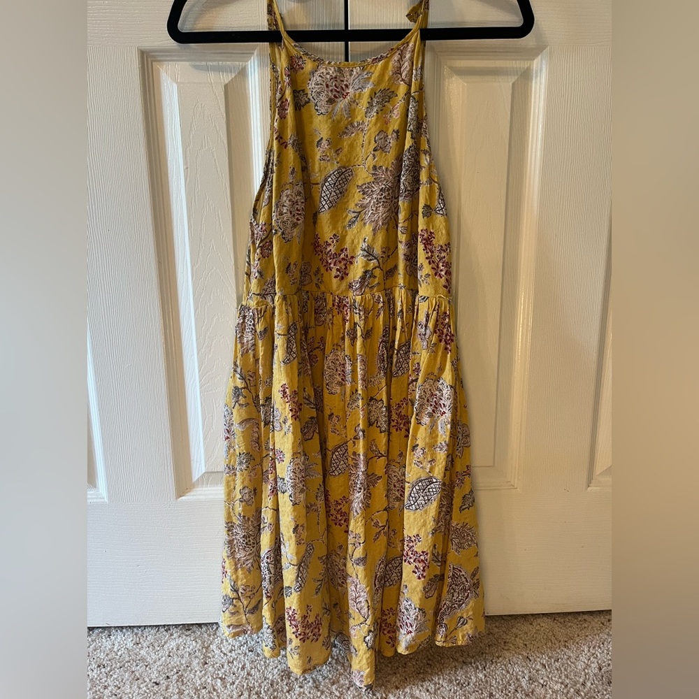 Yellow Floral Mini Sundress
